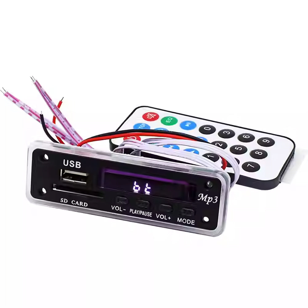 Module de carte de décodage MP3 5 V 12 V, carte de décodage FM / USB / Audio (emplacement pour carte SD) – vue 5