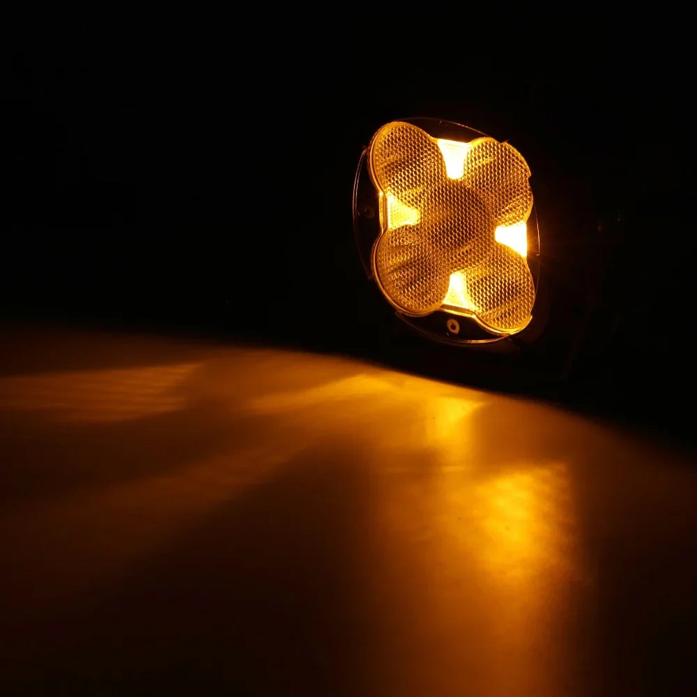XP-ULTRA série 4.5 Inch faisceau large Projecteurs LED compacts tout-terrain avec rétroéclairage orange – vue 4
