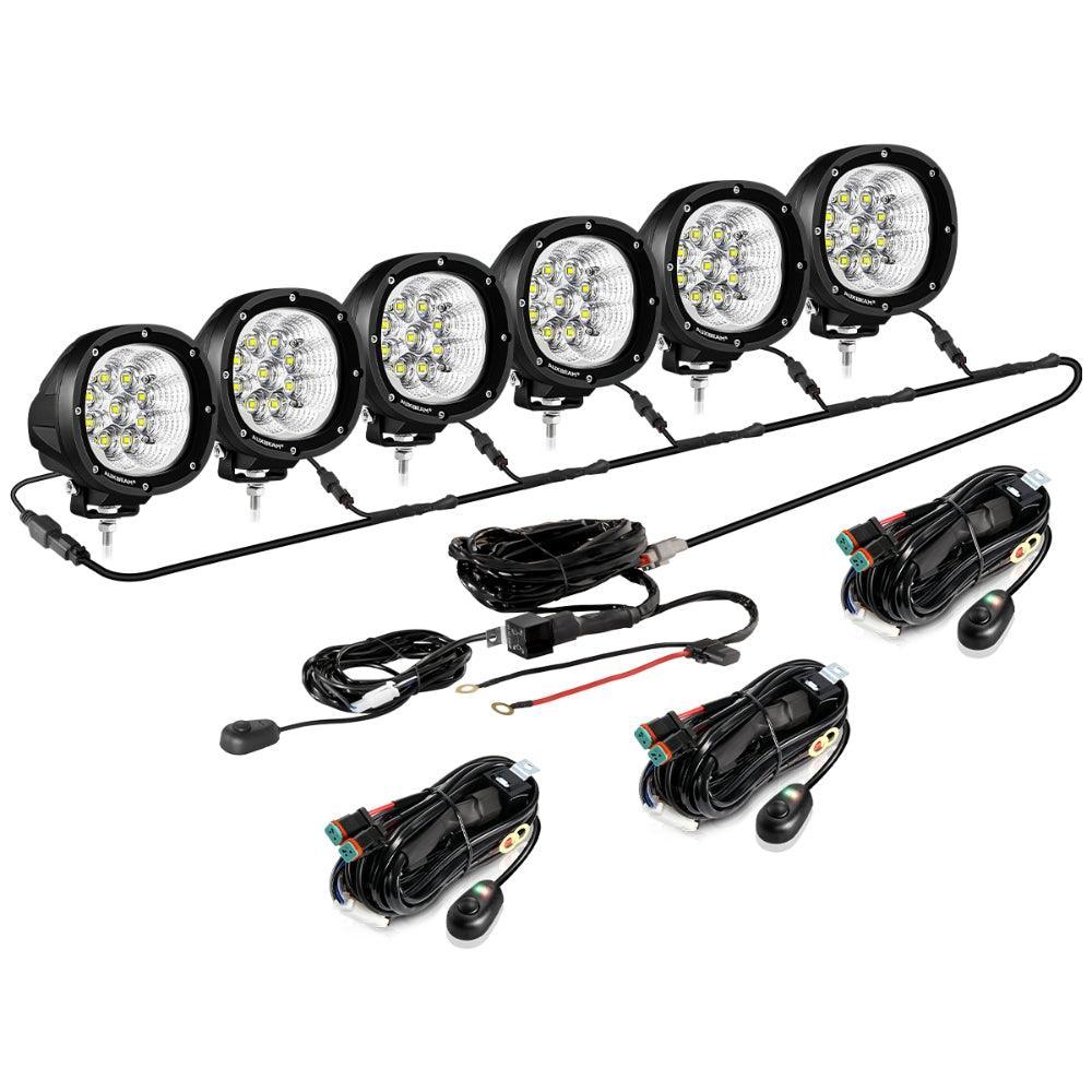 P4 série | 4 Inch 90W 9000LM Round LED Driving Lights Flood blanc Pod Lights – vue 18
