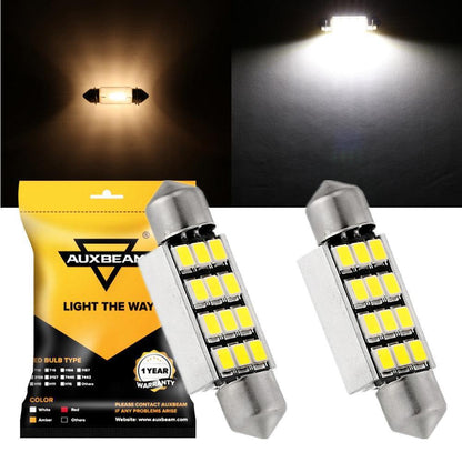 39 mm DE3174 1.54″ Festoon LED intérieur/plafonnier/lecture/éclairage de plaque ampoules 2.7 W 400 LM 6 500 K blanc – 2