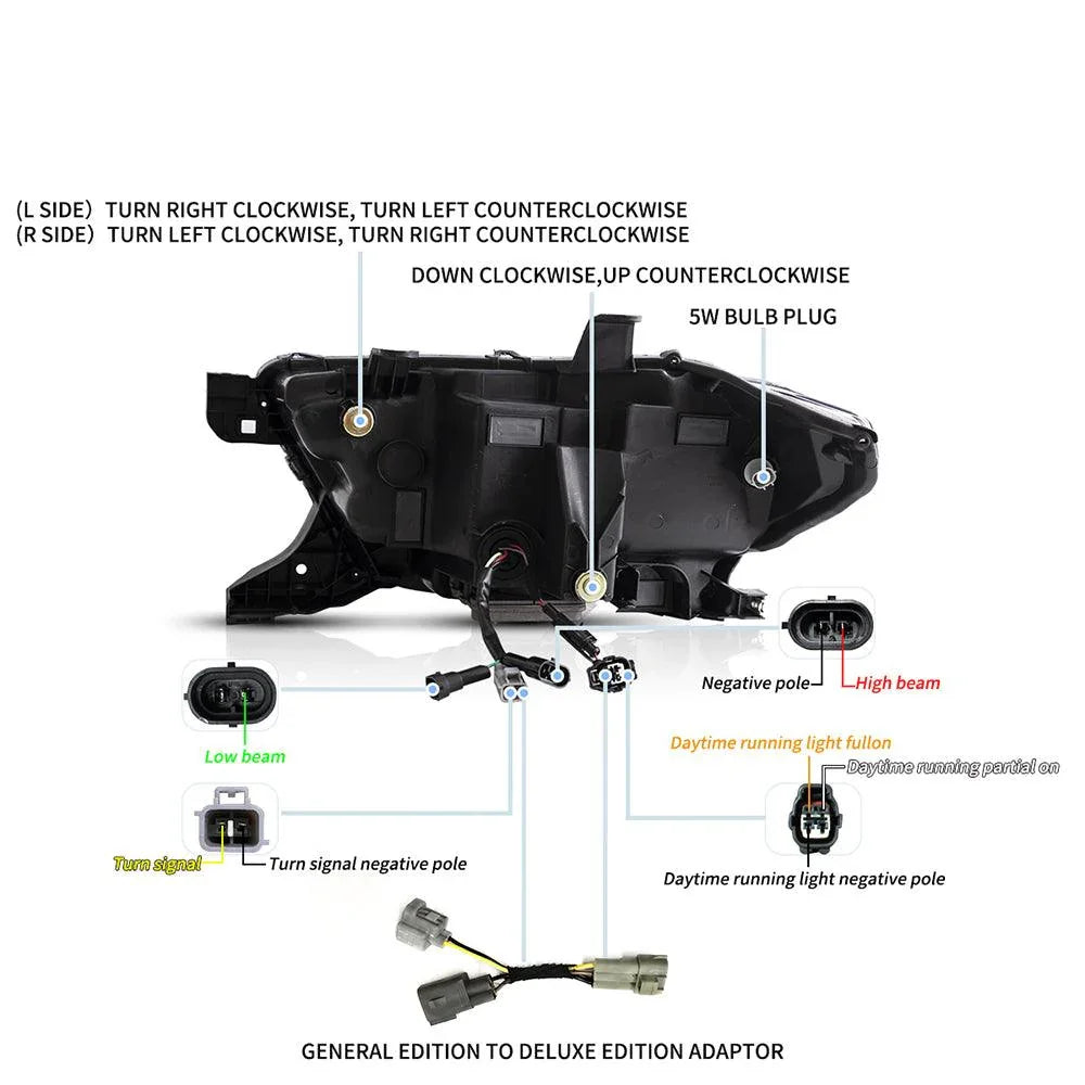 LED bloc optique avant Reflection Bowl Chrome pour 2016-2023 Toyota Tacoma 3th Gen (N300) – vue 6