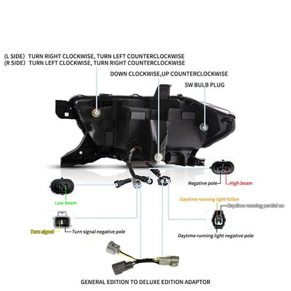 LED bloc optique avant Reflection Bowl chromé pour 2016–2023 Toyota Tacoma 3th Gen (N300) – vue 6 – NOVADOMIO