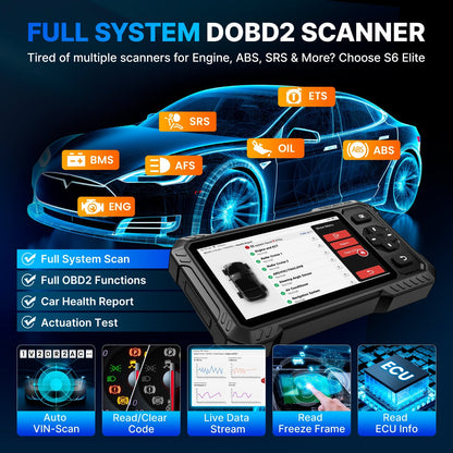Valise diagnostic KINGBOLEN S6 Elite – Bidirectionnelle et tous systèmes – vue 6 – NOVADOMIO