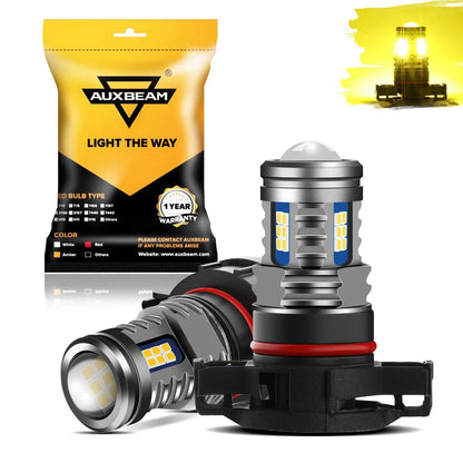 Lot de 2 5202/5201/PS24W/H16EU Y2 série 3-Sides jaune doré LED antibrouillard/DRL – NOVADOMIO
