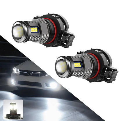 Lot de 2 5202/5201/PS24W/H16EU Y2 série 3-Sides blanc froid/jaune doré LED antibrouillard/DRL – vue 15 – NOVADOMIO