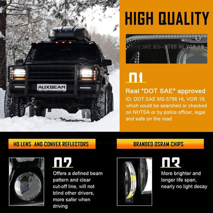 Lot de 2 110 W 7×6 éclairage LED phares pour GMC – vue 3 – NOVADOMIO