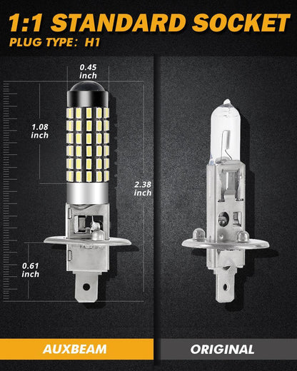 H1 LED antibrouillard/DRL ampoules 6 W 2 000 lm 6 500 K blanc – 2 ampoules – vue 2 – NOVADOMIO