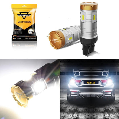 T20 7443 7440 Ampoules LED pour recul, clignotants, stop et feux arrière 20W 4000LM 6500K blanc Crown série – 2 ampoules