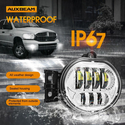 Lot de 2 63 W chromé LED antibrouillard pour Dodge Durango Dodge Ram 1500/2500/3500 – vue 4 – NOVADOMIO