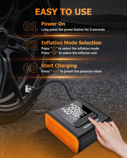 Model-H4 PRO 19 mm Cylinder Portable automobile Tire Inflator Air Compressor Pump pour pick-up automobile moto Bike Ball