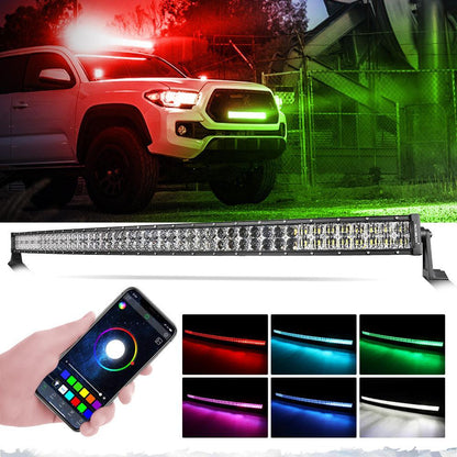 New 52″ V-PRO série courbé RGBW couleurs changeantes tout-terrain Barres LED – NOVADOMIO