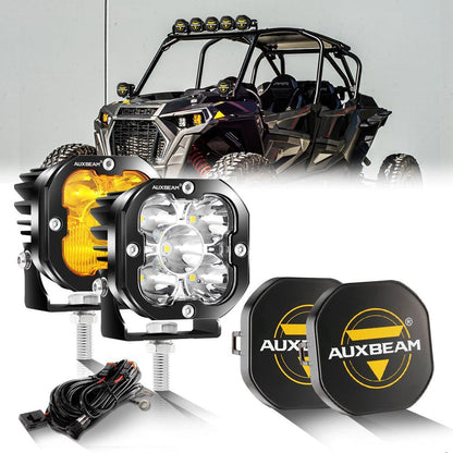 3″ 80 W 9 600 lm projecteurs LED compacts blanc&orange pour ATV UTV side-by-side 4×4 – vue 15 – NOVADOMIO