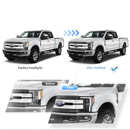 LED bloc optique avant pour 2017–2019 Ford F250 350 450 F550 Super Duty – vue 6 – NOVADOMIO