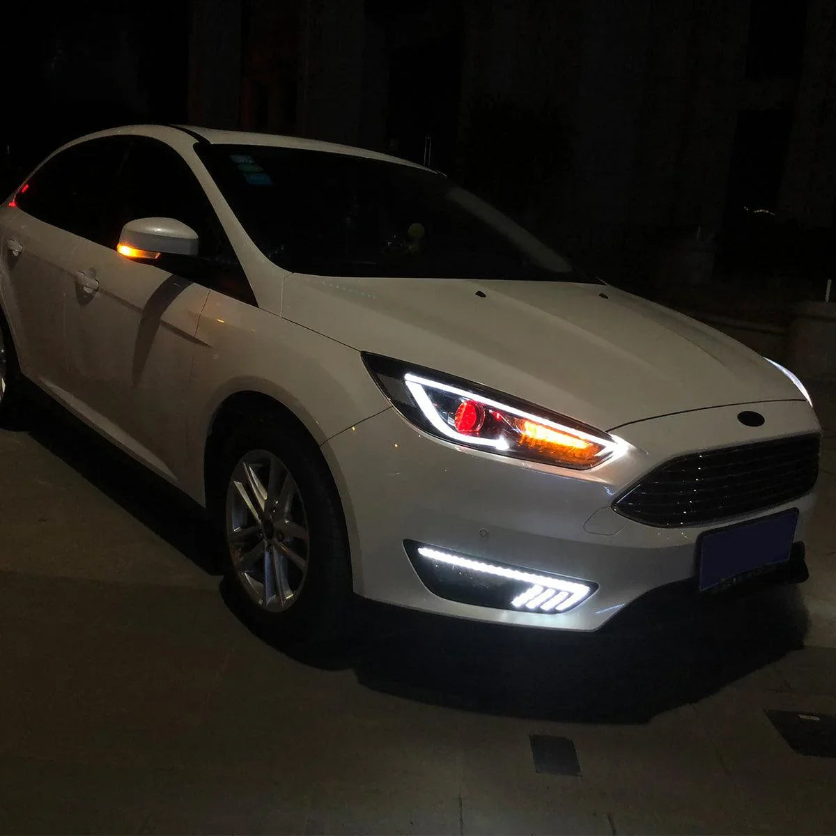 LED bloc optique avant Dual Beam Projector noir pour 2015-2018 Ford Focus 3th Gen Mark III Facelift – vue 13