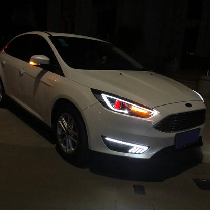 LED bloc optique avant projecteur double faisceau noir pour 2015–2018 Ford Focus 3th Gen Mark III Facelift – vue 13