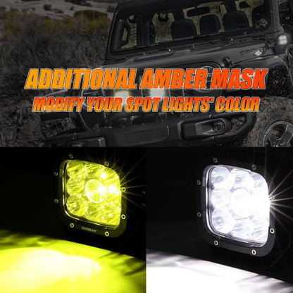5 pouces 110W blanc/orange Spot Light Projecteurs LED longue portée pour Dodge Ram 1500/2500/3500 – vue 5 – NOVADOMIO