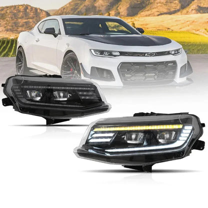 LED bloc optique avant projecteur double faisceau noir Welcome/Breath & Back et Forth Function pour 2016–2018 Chevrolet