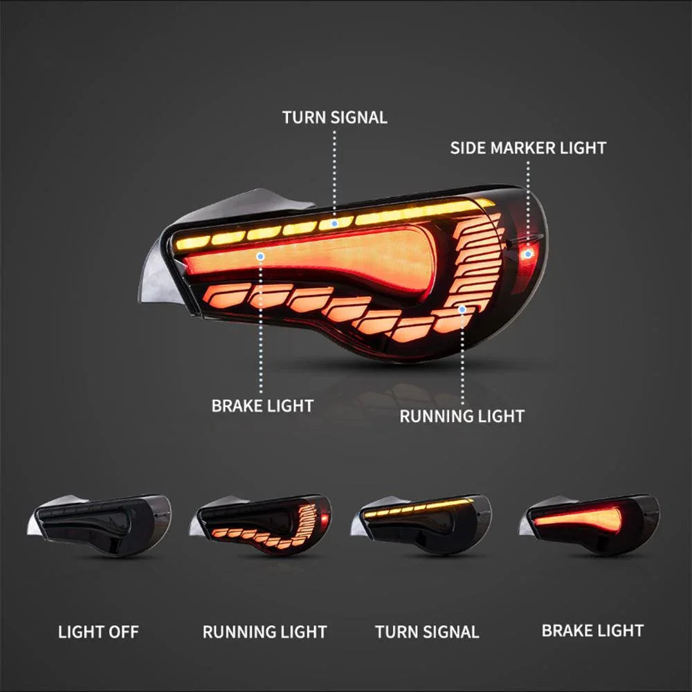 LED bloc de feux arrière Sequential clignotant avec Dynamic Welcome Lighting [Dragon Style] pour 2012-2020 Toyota 86 GT86 FT…