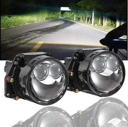 3″ 136 W 6 000 K Double Hyperboloid Bi-LED lentille projecteur phare installation sans modification destructive lentille