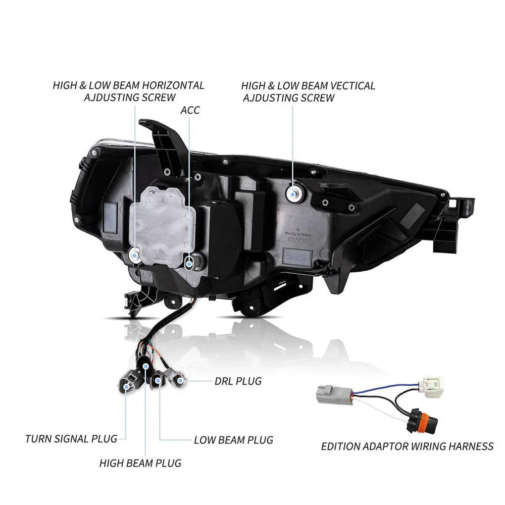 LED bloc optique avant Reflection Bowl Chrome pour 2014-2022 Toyota 4Runner 5th Gen (N280） – vue 6