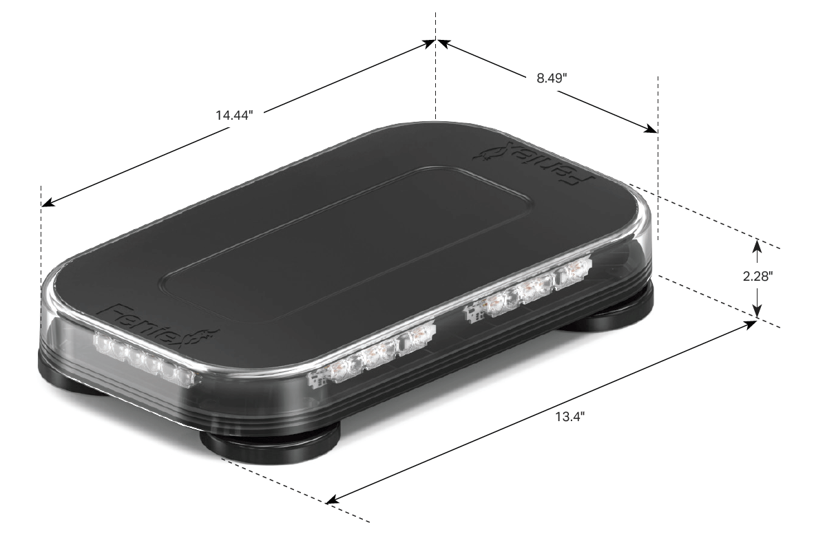 Feniex Fusion® Mini 14" – Rampe LED de signalisation – vue 3