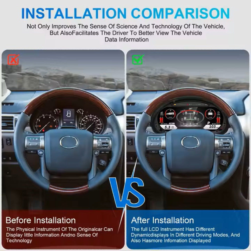 Virtual Cockpit Lexus GX400 / GX460 2009-2020 LCD 12,3″ – NOVADOMIO