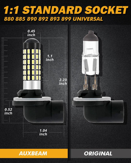 881 886 889 894 896 898 LED antibrouillard/DRL ampoules 6 W 2 000 lm 6 500 K blanc – 2 ampoules – vue 2 – NOVADOMIO