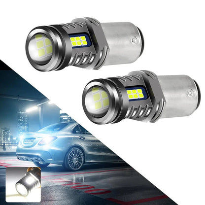 Lot de 2 1157/BAY15D Y2 série 3-Sides blanc froid LED Brake/Turn Single/Back-up/feu latéral/DRL – vue 8 – NOVADOMIO