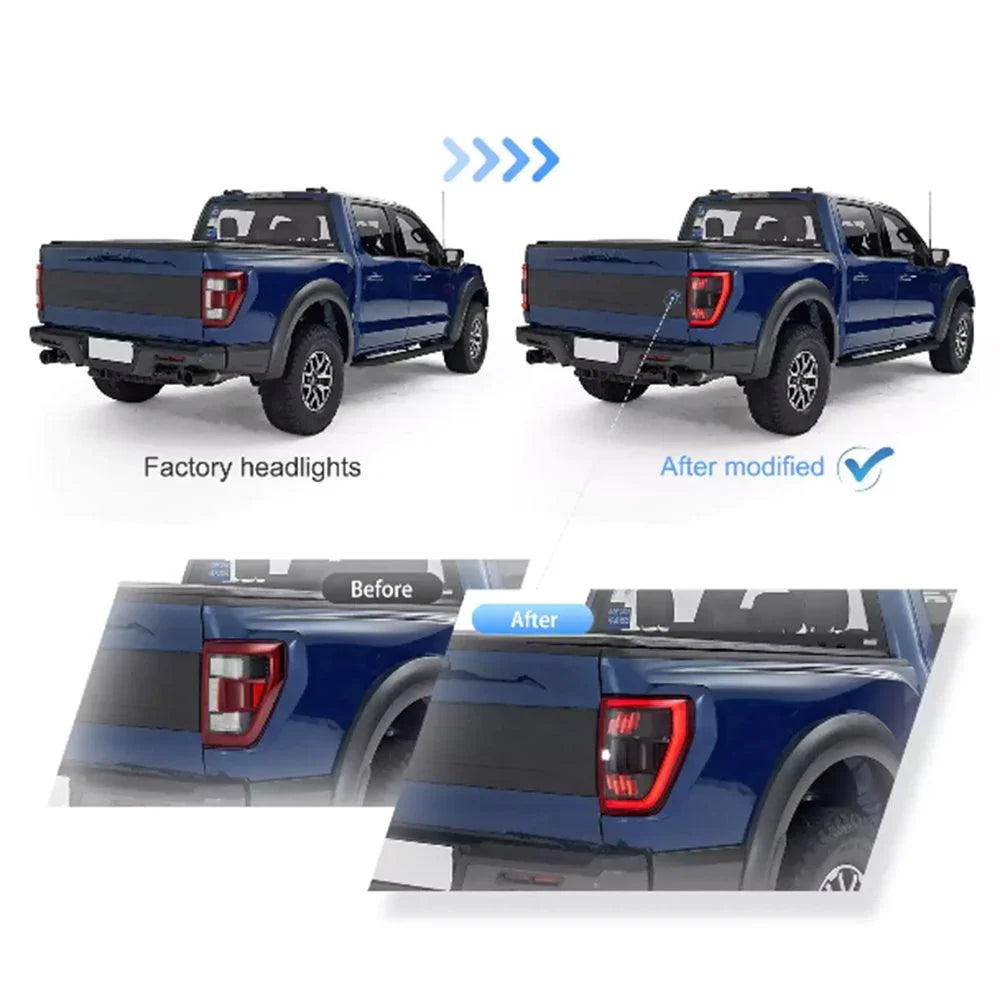 LED Tail Light Assemly avec Full LED pour 2021-2023 Ford F150 – vue 6