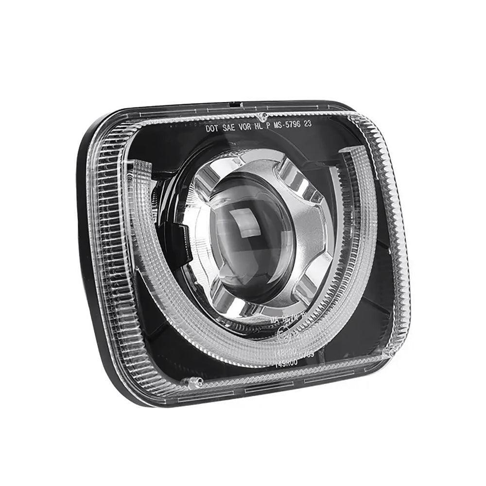 7x6 Inch Sealed Beam LED Headlights avec Hi-Lo Beam & orange clignotant blanc DRL pour Jeep Wrangler YJ 1987-1995 – vue 3