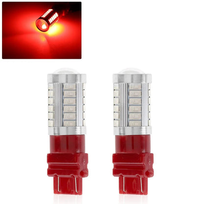 T25 3157 3156 Ampoules LED pour feux stop et arrière 20W 4000LM rouge 33LED série – 2 ampoules – vue 11 – NOVADOMIO