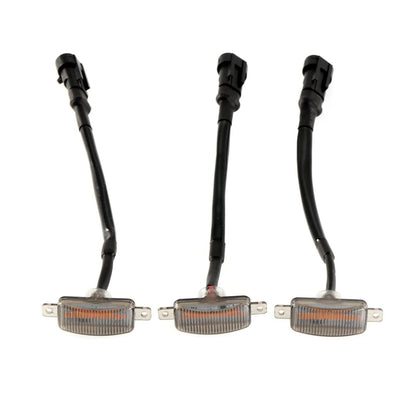 Lot de 3 LED avant feux de calandre style Raptor orange éclairage pour Dodge Ram 1500 2500 3500 (orange shell/ boîtier fumé)