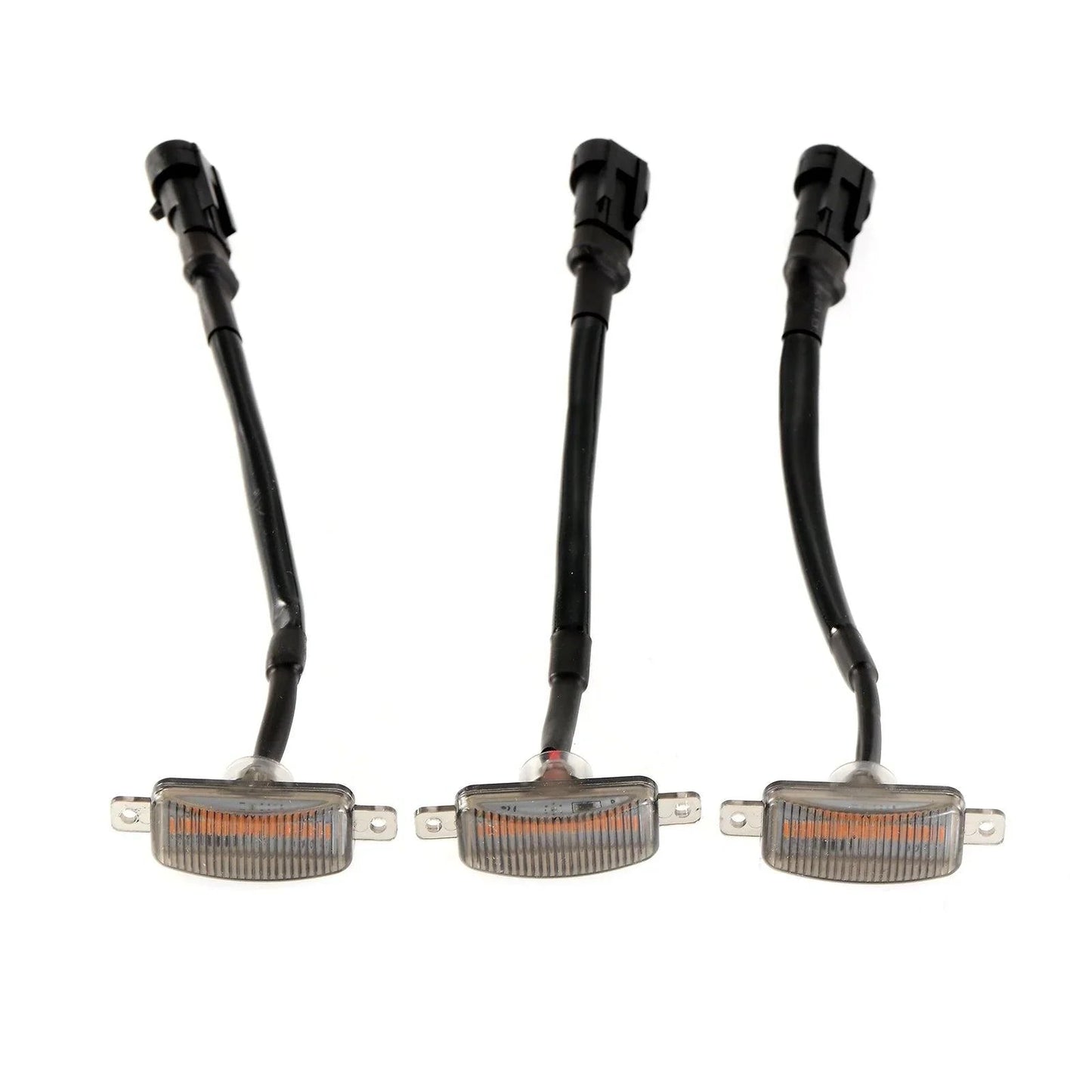 (3pcs/set) LED Front Grille Lights Raptor Style orange Light Universal Car Modification (orange shell/ Smoked shell） – vue 9