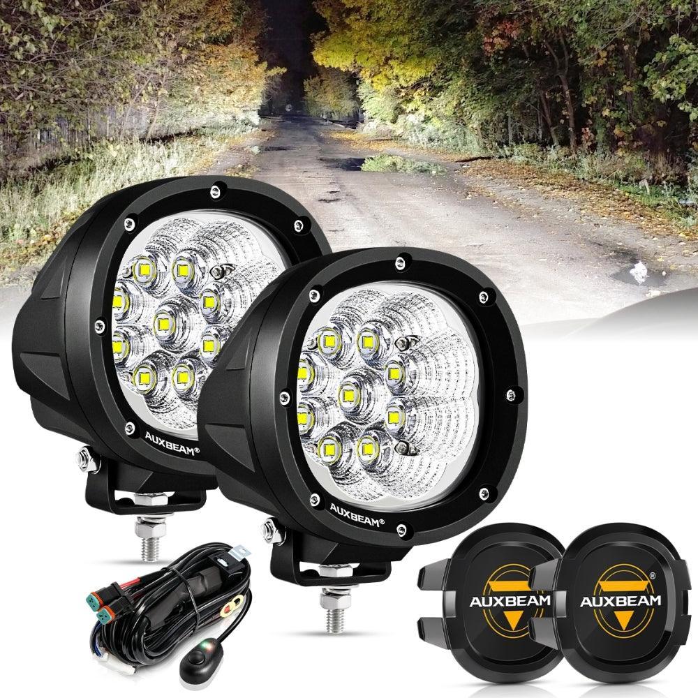 P4 série | 4 Inch 90W 9000LM Round LED Driving Lights Flood blanc Pod Lights – vue 16