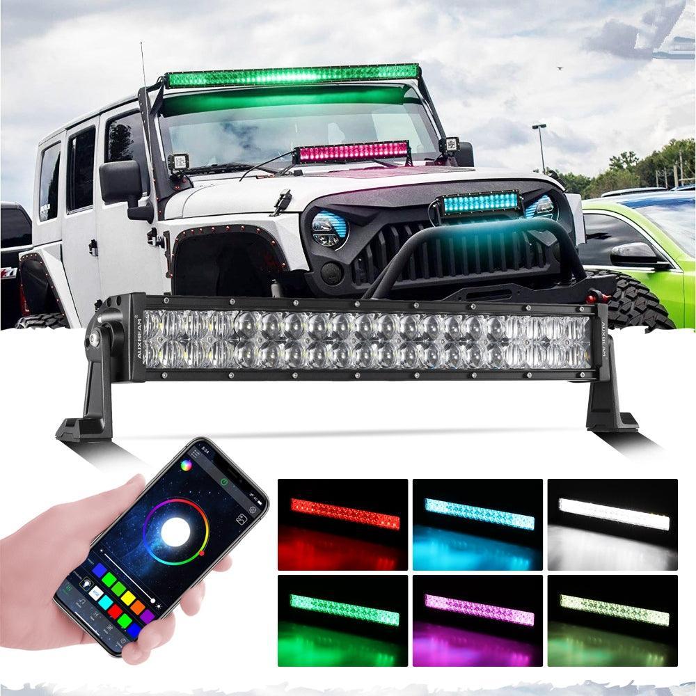 V-PRO série 22 Inch RGBW Color Changing Double Row Off Road Barres LED