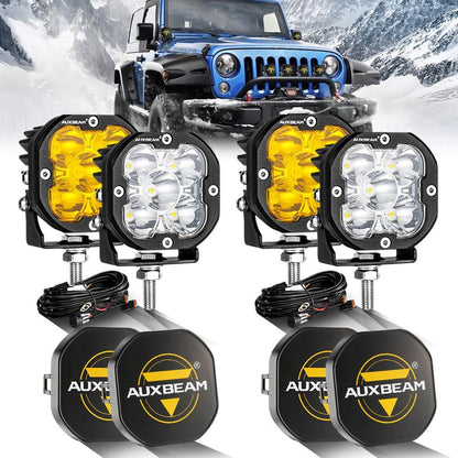 3″ 80 W 9 600 lm projecteurs LED compacts blanc&orange pour Jeep – vue 28 – NOVADOMIO