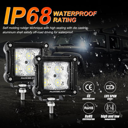 3″ 20 W Flood projecteurs LED compacts avec avant pare-chocs antibrouillard supports de montage pour Ford Bronco 2021 2022
