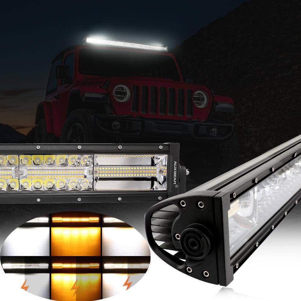 6 Modes série 42 Inch blanc&orange Curved Off Road Barres LED – vue 6