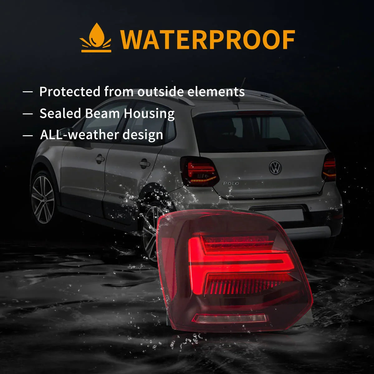 LED bloc de feux arrière avec Sequential clignotant pour 2009-2017 Volkswagen Polo 5th Gen (LWB/SWB） – vue 11