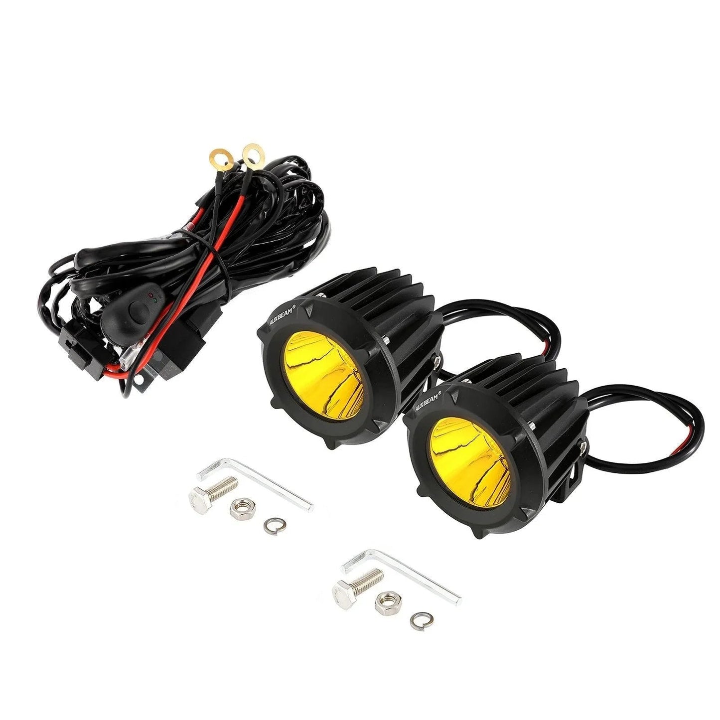 3.5 Inch 50W Round/Square LED Driving Lights Combo blanc/Yellow avec wiring harness pour 2000 FORD F250 – vue 20