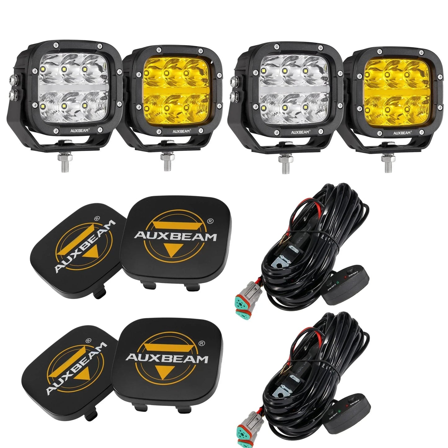XP-ULTRA série 5 Inch 132W 15600LM blanc/orange LED Pods Driving Light avec orange DRL – vue 37