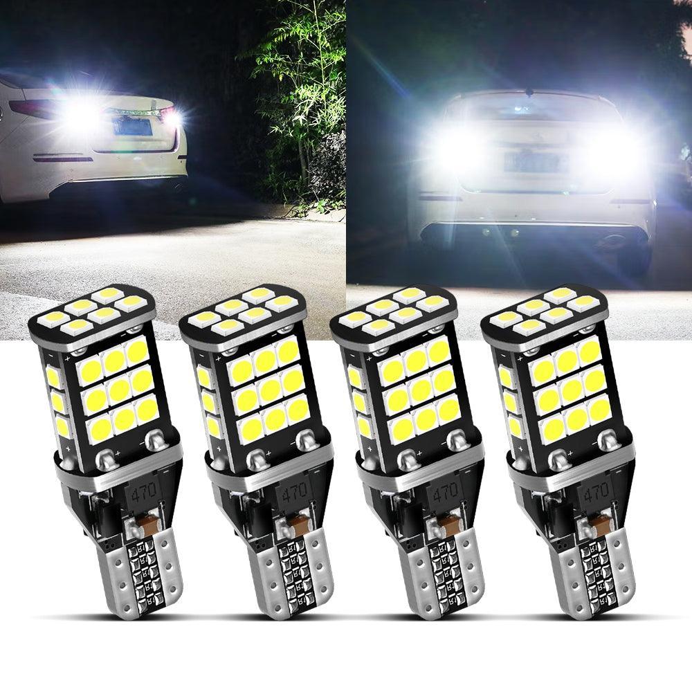 912 921 T15 W16W Ampoules LED pour recul, stop et feux arrière 10W 300% haute luminosité sans erreur CAN-bus 6500K blanc – 2…