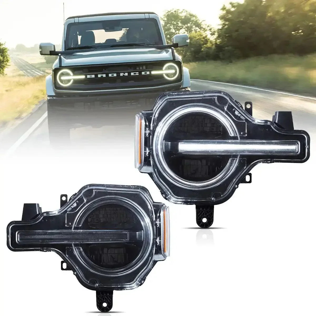 LED bloc optique avant Projector pour 2020-2024 Ford Bronco