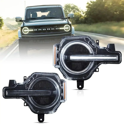LED bloc optique avant Projector pour 2020–2024 Ford Bronco – NOVADOMIO