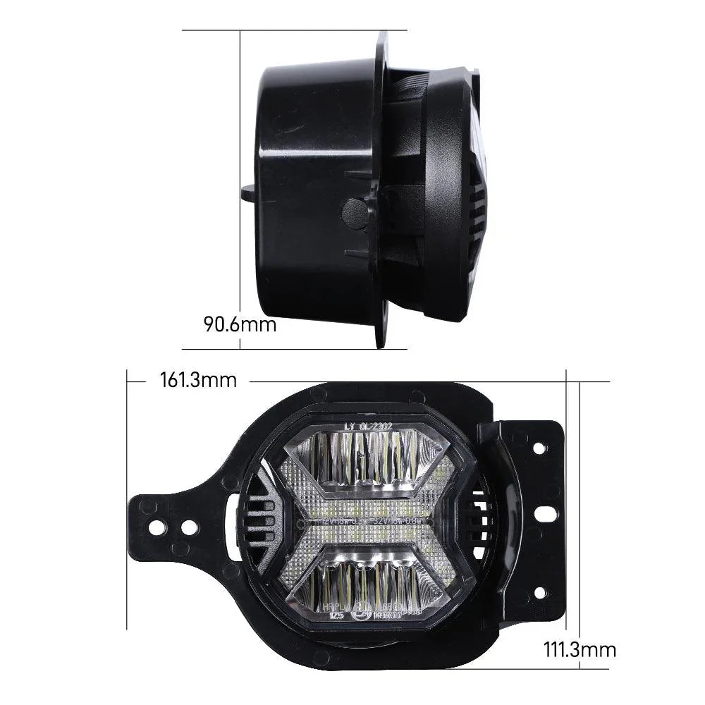 4 Inch LED Fog Lights avec blanc DRL pour Jeep Wrangler JL 2018-2021 – vue 3