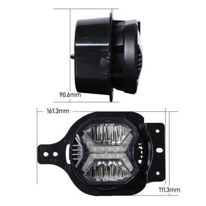4″ LED antibrouillards avec blanc DRL pour Jeep Wrangler JL 2018–2021 – vue 3 – NOVADOMIO