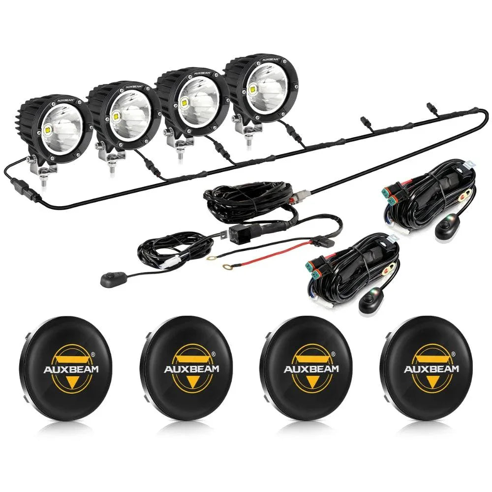 C4 série | 4 Inch 100W Spot Round LED Pods blanc LED Driving Lights – vue 21