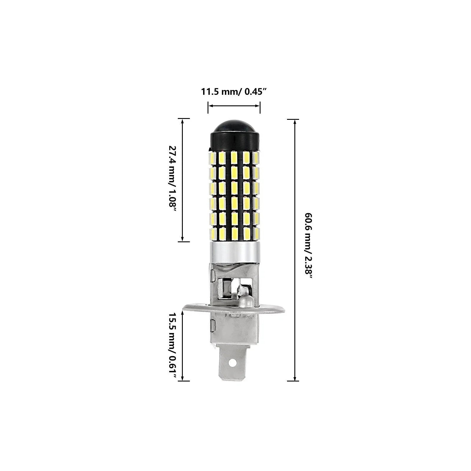 H1 LED Fog Light/DRL Bulbs 6W 2000ML 6500K blanc – 2 ampoules – vue 8