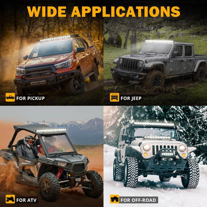 SP-DRL série 12″/22″/32″/42″ tout-terrain Barres LED avec orange&blanc DRL – vue 8 – NOVADOMIO