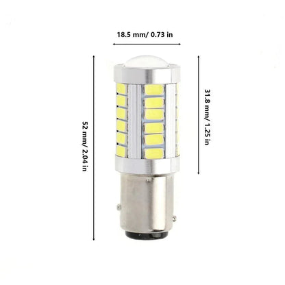 1157 P21/5W BAY15D 50W 33pcs-LED 3020SMD blanc froid/orange/rouge 8000LM LED Brake/Reverse/Parking/Tail/clignotant Light